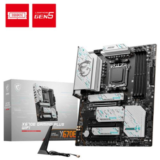 MSI X670E GAMING PLUS WIFI AM5 ATX Motherboard MSI X670E GAMING PLUS WIFI AM5 ATX Motherboard