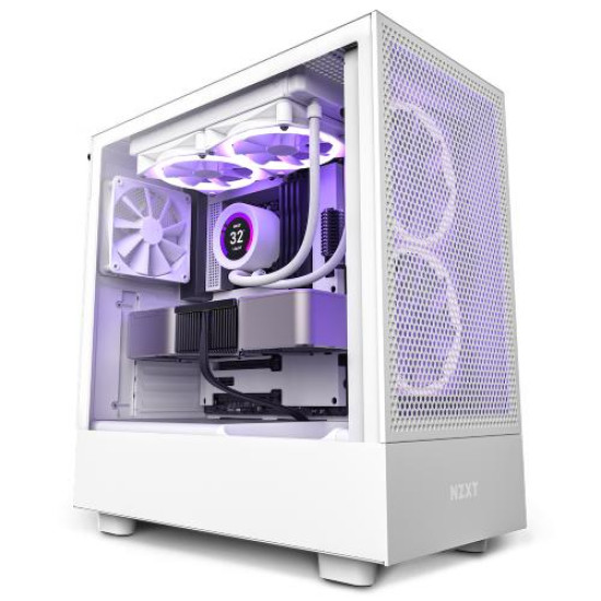 NZXT H5 Flow Compact Mid-tower Airflow Casing White NZXT H5 Flow Compact Mid-tower Airflow Casing White