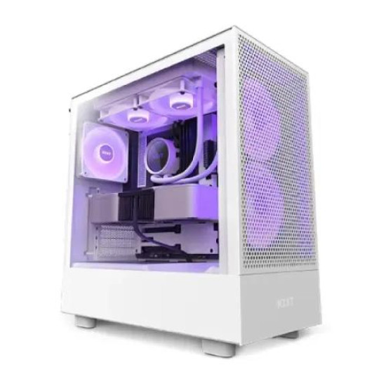 NZXT H5 Flow RGB 2023 Compact Mid-tower Airflow Casing White NZXT H5 Flow RGB 2023 Compact Mid-tower Airflow Casing White