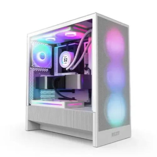 NZXT H5 Flow RGB 2024 Compact Mid-tower Airflow Casing White NZXT H5 Flow RGB 2024 Compact Mid-tower Airflow Casing White