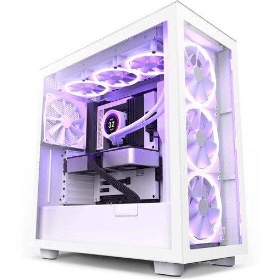 NZXT H7 Elite Premium Mid-Tower Casing White NZXT H7 Elite Premium Mid-Tower Casing White