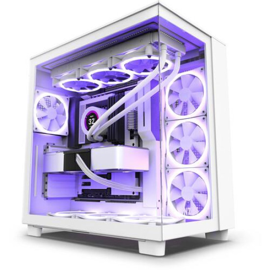 NZXT H9 Flow Dual-Chamber Mid-Tower Airflow Casing White NZXT H9 Flow Dual-Chamber Mid-Tower Airflow Casing White