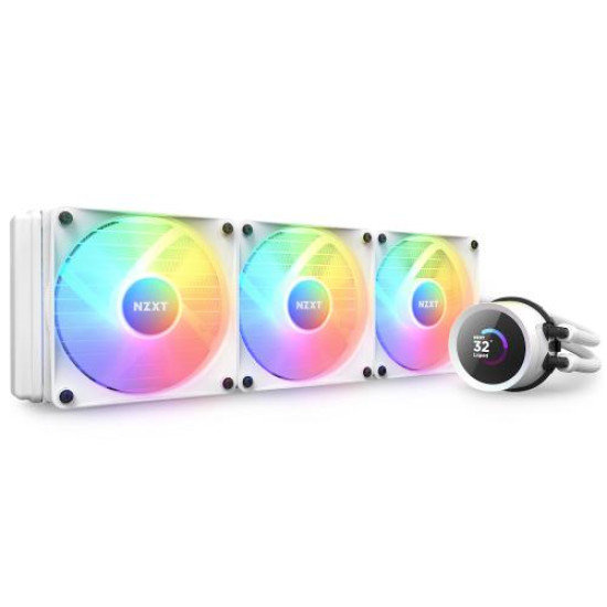 NZXT Kraken 360 RGB 360mm AIO Liquid CPU Cooler White with LCD Display NZXT Kraken 360 RGB 360mm AIO Liquid CPU Cooler White with LCD Display