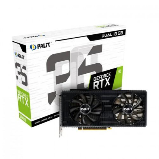 Palit GeForce RTX 3050 Dual 8GB GDDR6 Graphics Card Palit GeForce RTX 3050 Dual 8GB GDDR6 Graphics Card