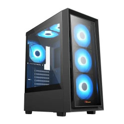 PC Power Crystal Glass V3 BK ATX Desktop Gaming Casing PC Power Crystal Glass V3 BK ATX Desktop Gaming Casing