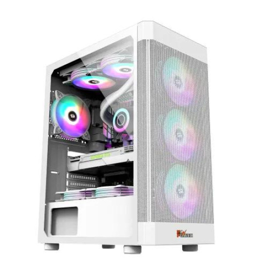 PC Power PG-H350 WH Icy Mesh ATX Mid Tower Gaming Casing PC Power PG-H350 WH Icy Mesh ATX Mid Tower Gaming Casing
