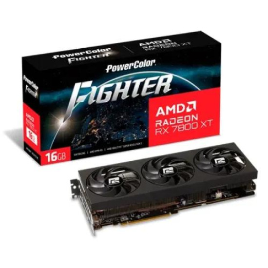 PowerColor Fighter AMD Radeon RX 7800 XT 16GB GDDR6 Graphics Card PowerColor Fighter AMD Radeon RX 7800 XT 16GB GDDR6 Graphics Card