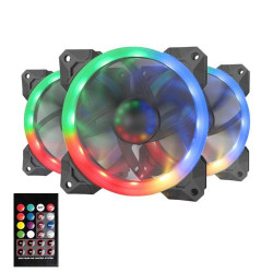 Redragon GC-F009 RGB Casing Cooler Fan Triple Pack with Remote Redragon GC-F009 RGB Casing Cooler Fan Triple Pack with Remote