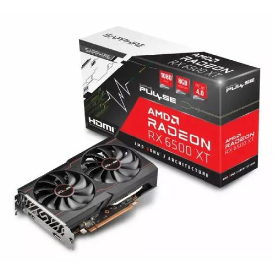 Sapphire PULSE AMD Radeon RX 6500 XT 8GB GDDR6 Graphics Card Sapphire PULSE AMD Radeon RX 6500 XT 8GB GDDR6 Graphics Card