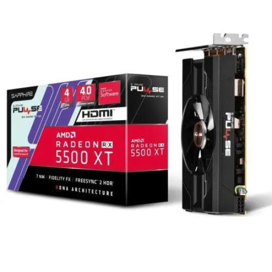 Sapphire PULSE RX 5500 XT SF 4GB GDDR6 Graphics Card Sapphire PULSE RX 5500 XT SF 4GB GDDR6 Graphics Card