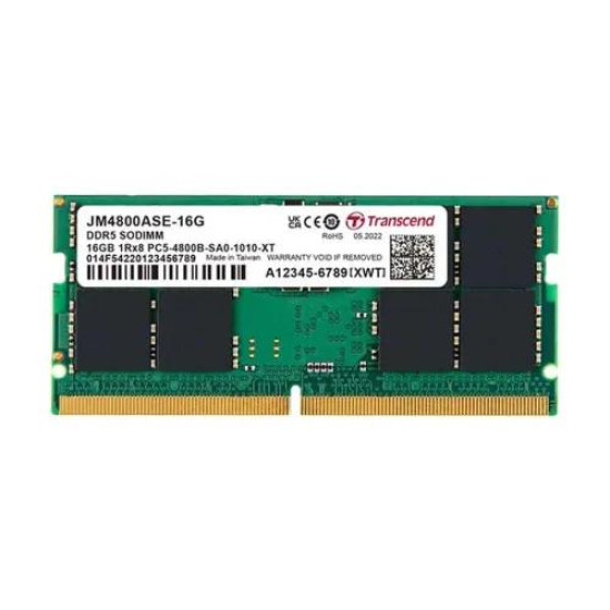 Transcend JetRAM 16GB DDR5 4800Mhz SO-DIMM Laptop RAM Transcend JetRAM 16GB DDR5 4800Mhz SO-DIMM Laptop RAM