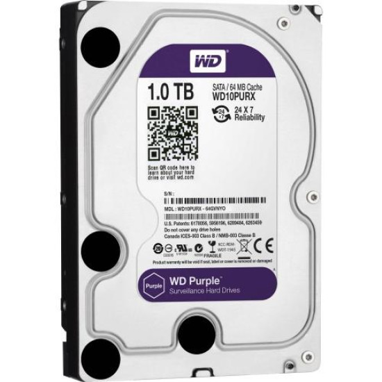 Western Digital 1TB Purple Surveillance HDD Western Digital 1TB Purple Surveillance HDD