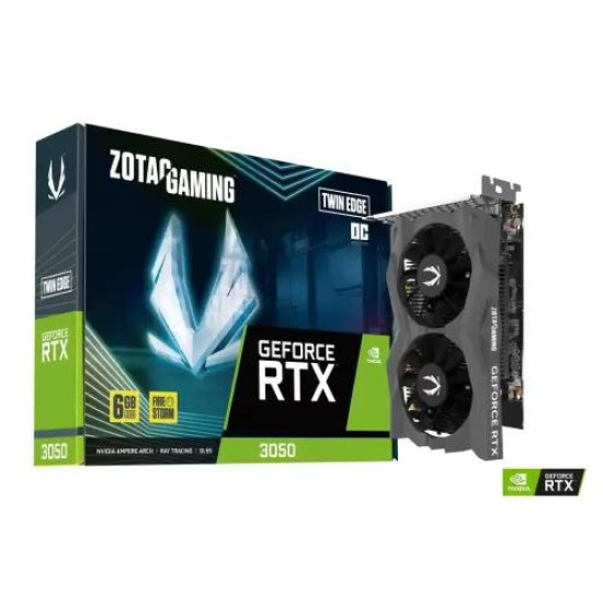 Zotac GAMING GeForce RTX 3050 Twin Edge OC 6GB GDDR6 Graphics Card Zotac GAMING GeForce RTX 3050 Twin Edge OC 6GB GDDR6 Graphics Card