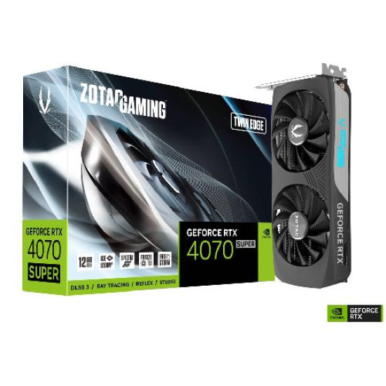 ZOTAC GAMING GeForce RTX 4070 SUPER Twin Edge 12GB GDDR6X Graphics Card ZOTAC GAMING GeForce RTX 4070 SUPER Twin Edge 12GB GDDR6X Graphics Card