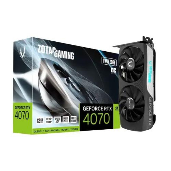 ZOTAC GAMING GeForce RTX 4070 Twin Edge OC 12GB GDDR6X Graphics Card ZOTAC GAMING GeForce RTX 4070 Twin Edge OC 12GB GDDR6X Graphics Card