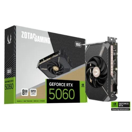 ZOTAC GAMING GeForce RTX 5060 SOLO 8GB GDDR7 Graphics Card ZOTAC GAMING GeForce RTX 5060 SOLO 8GB GDDR7 Graphics Card