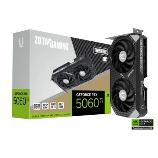ZOTAC GAMING GeForce RTX 5060 Ti Twin Edge 16GB GDDR7 Graphics Card ZOTAC GAMING GeForce RTX 5060 Ti Twin Edge 16GB GDDR7 Graphics Card