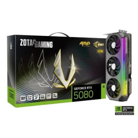 ZOTAC GAMING GeForce RTX 5080 AMP Extreme INFINITY ULTRA 16GB GDDR7 Graphics Card ZOTAC GAMING GeForce RTX 5080 AMP Extreme INFINITY ULTRA 16GB GDDR7 Graphics Card